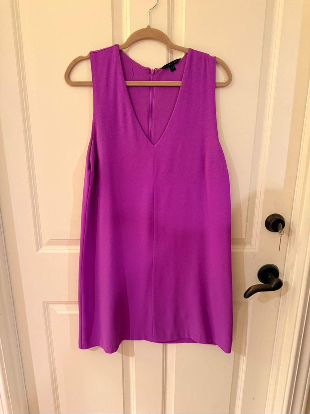 Nordstrom Felicity & Coco Sleeveless V-Neck Shift dress in Purple/Fuschia